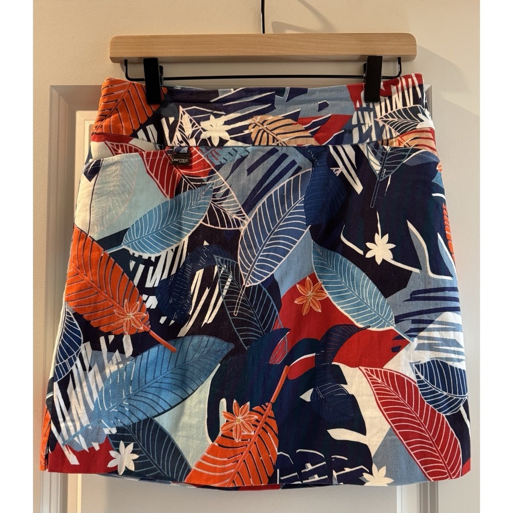Lisette Montreal Tropical Print Golf Skort Built In Shorts Size 6 Stretch